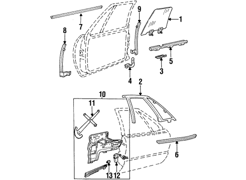 GM 25651924 Window Frame, Driver Side