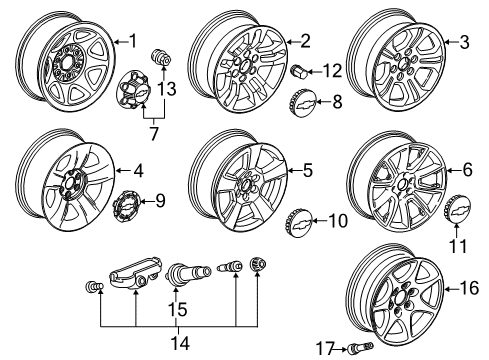 GM 84612180 Wheel, Alloy, Rear