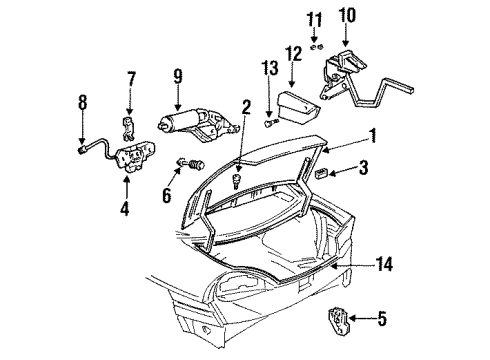 GM 16609414 Lock Solenoid, Rear