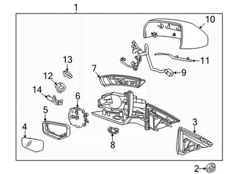 GM 86804772 Mirror, Rear