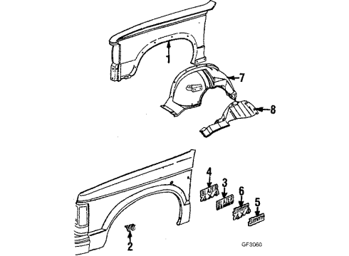 GM 15961502 Fender, Front Passenger Side