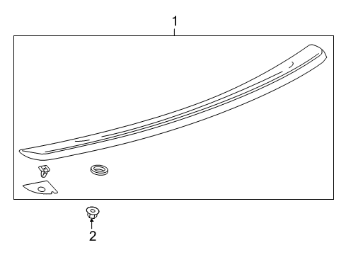 GM 22791801 Spoiler, Black, Rear