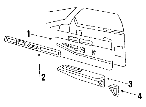 GM 20669679 Armrest, Front Driver Side