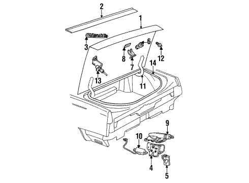 GM 25606513 Hinge, Rear Passenger Side