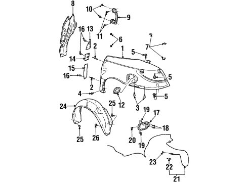 GM 21112473 Quarter Panel, Rear Outer Driver Side