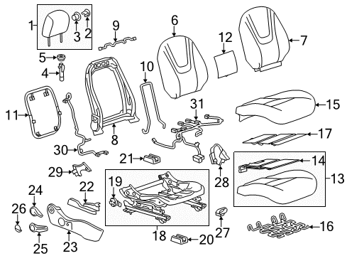 GM 22875157 Seat Assembly, Black