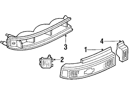 GM 16507754 Lens, Passenger Side