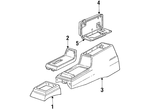 GM 14103521 Console Housing, Rear