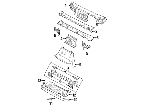 GM 21123912 Upper Tie Bar, Front