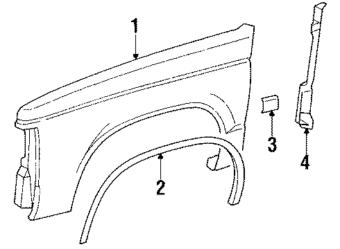 GM 15597041 Nameplate, Front