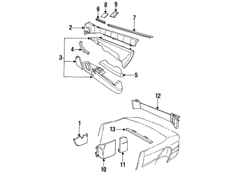 GM 1642372 Upper Molding, Driver Side