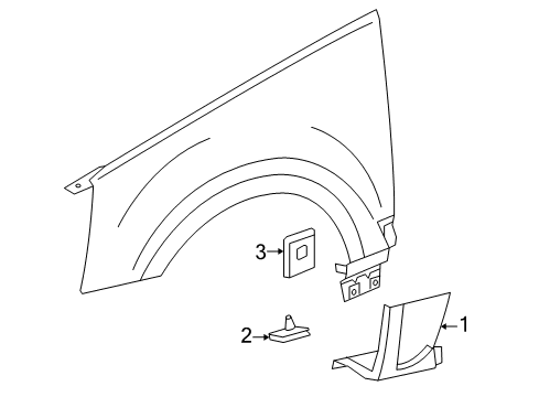 GM 12498913 Mud Guard