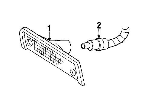 GM 5975632 Side Marker Lamp, Rear