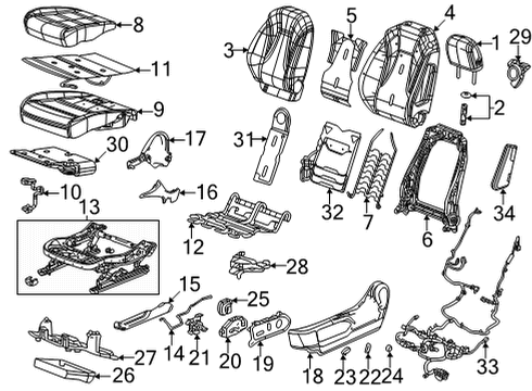 GM 13538685 Adjust Motor, Front
