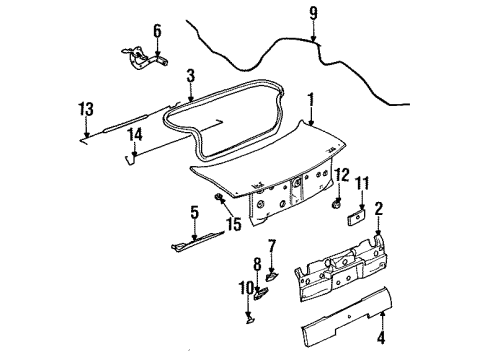 GM 21095703 Trunk Lid, Rear