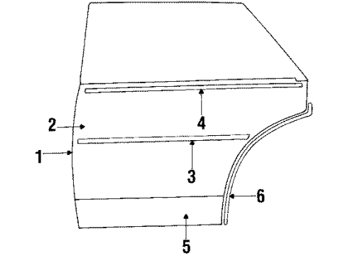 GM 20104596 Weatherstrip, Passenger Side