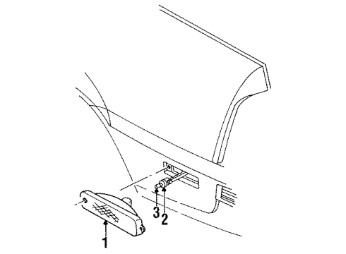 GM 5975589 Side Marker Lamp, Rear
