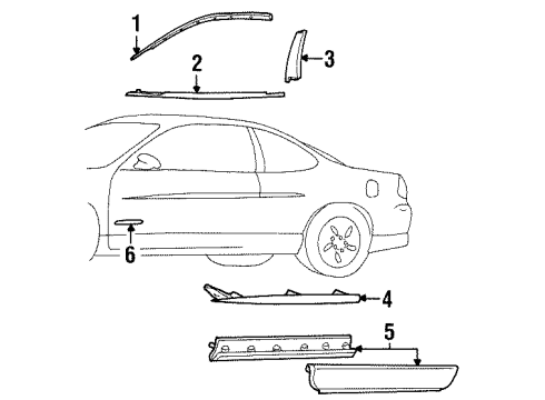 GM 10437136 Belt Weatherstrip, Black, Front Driver Side