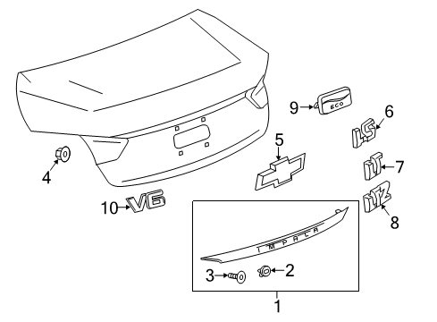 GM 84690664 Nameplate, Rear
