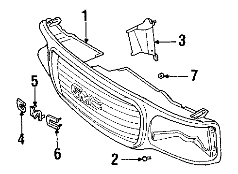 GM 15035222 Grille Bracket, Front