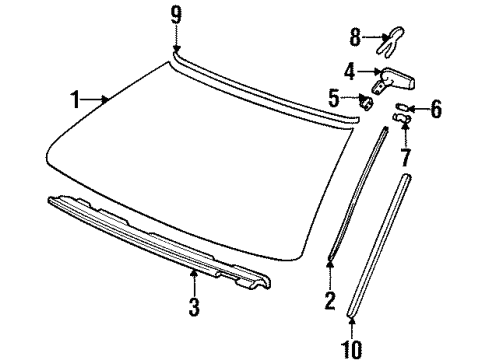 GM 10270540 Reveal Molding Retainer, Passenger Side