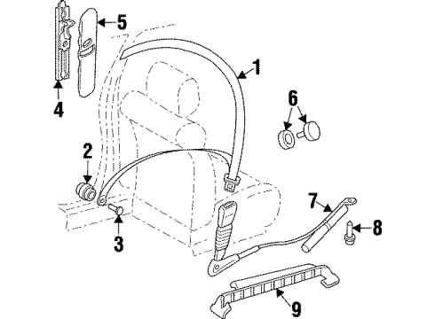 GM 9195251 Buckle End, Gray