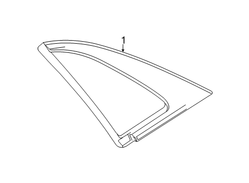 2019 Cadillac XTS Quarter Panel - Glass & Hardware Diagram