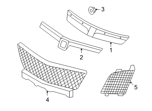 2007 Saturn Sky Grille & Components Diagram