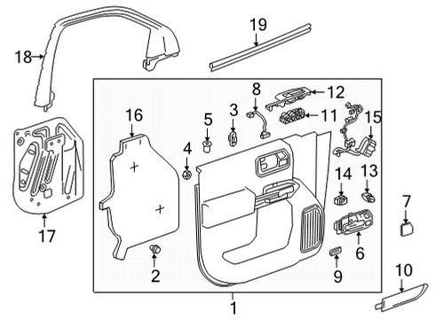 2023 GMC Sierra 2500 HD Front Door Diagram