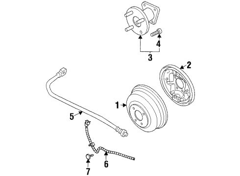 2000 Saturn SC1 Rear Brakes Diagram