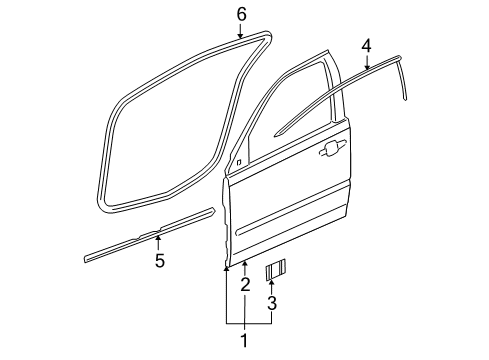2006 Pontiac G6 Front Door Diagram