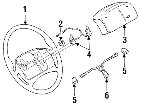 2000 Chevy Lumina Steering Column, Steering Wheel Diagram