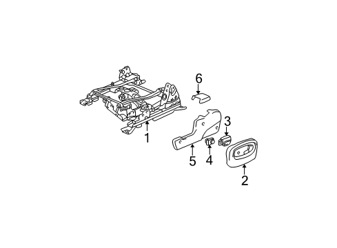 2004 Chevy Trailblazer Tracks & Components Diagram