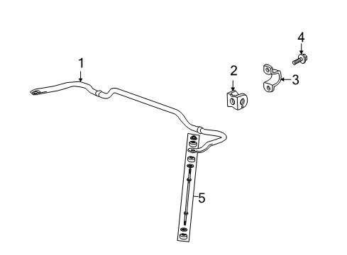 2017 Chevy Traverse Rear Suspension, Lower Control Arm, Upper Control Arm, Stabilizer Bar, Suspension Components Diagram