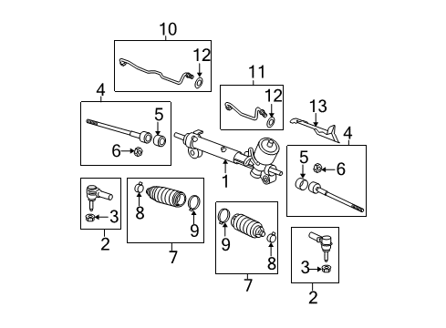 2006 Buick Lucerne P/S Pump & Hoses, Steering Gear & Linkage Diagram