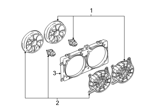 2005 Buick Park Avenue Cooling System, Radiator, Water Pump, Cooling Fan Diagram