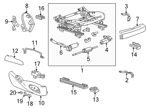 2019 Cadillac XTS Tracks & Components Diagram