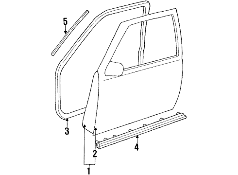 1994 GMC C3500 Front Door Diagram