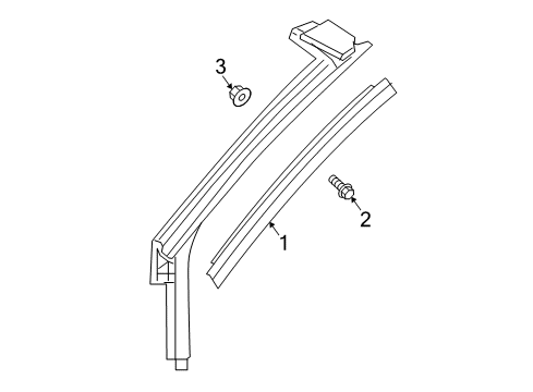 2017 Buick Cascada Exterior Trim - Pillars, Rocker & Floor Diagram
