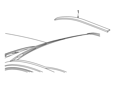 2020 Cadillac Escalade ESV Exterior Trim - Roof Diagram