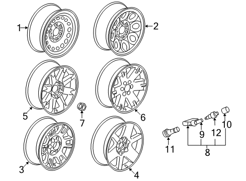 2010 GMC Sierra 1500 Tire Pressure Monitoring Diagram