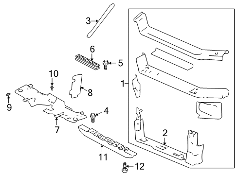 2005 Chevy Monte Carlo Radiator Support Diagram