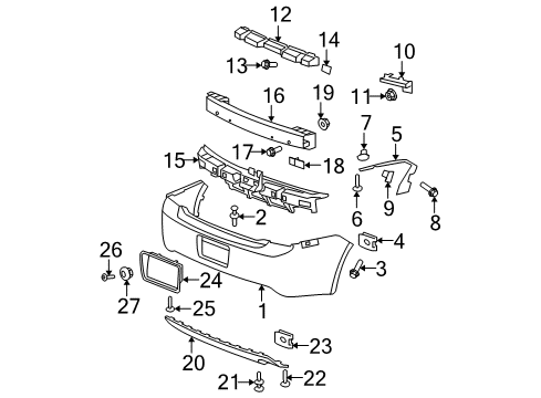 2012 Chevy Malibu Rear Bumper Diagram