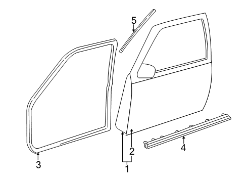 1999 GMC C3500 Front Door Diagram