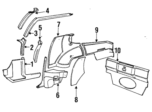 1991 Pontiac Firebird Windshield Glass Diagram