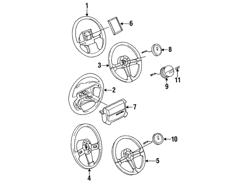 1987 Chevy Camaro Steering Column, Steering Wheel Diagram