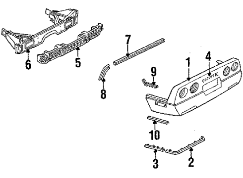 1985 Chevy Corvette Cover Diagram for 14030202