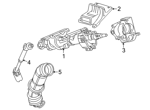 2005 Saturn Relay Steering Column & Wheel Diagram