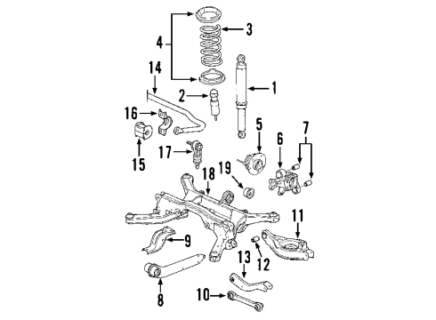 2006 Chevy Equinox Suspension Crossmember Bushing Diagram for 22715607