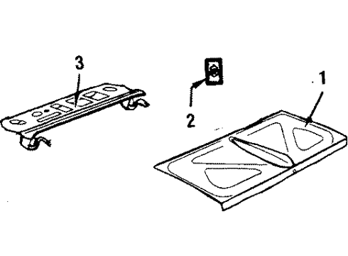1985 Oldsmobile Delta 88 Emblem, Rear Diagram for 20087226